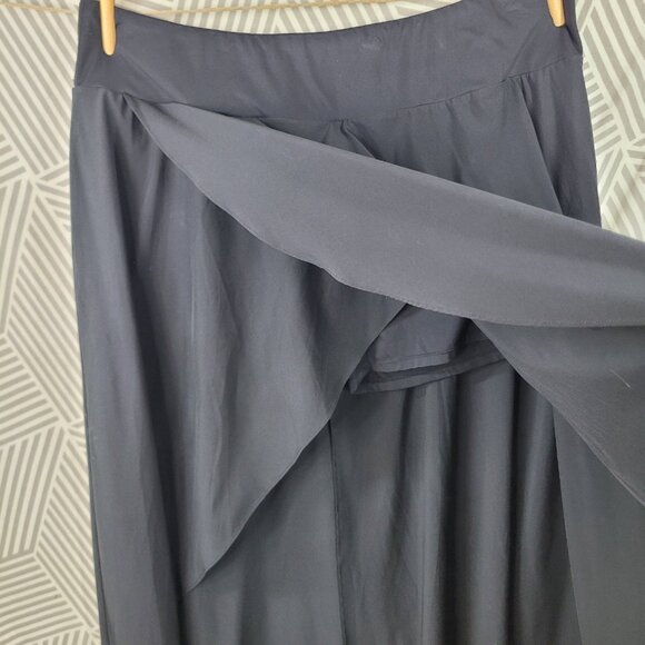 Halara Breezeful High Low 2-in-1 Flowy Maxi Skirt Skorts Plus Size 3X Black - Picture 3 of 7